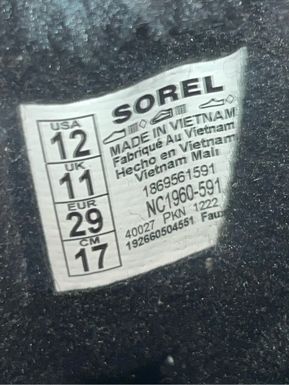 Sorel Kid’s Snow Commander Waterproof Boots Size 12